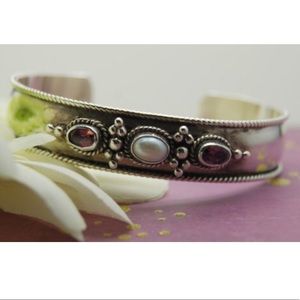 Sterling silver cuff bracelet
